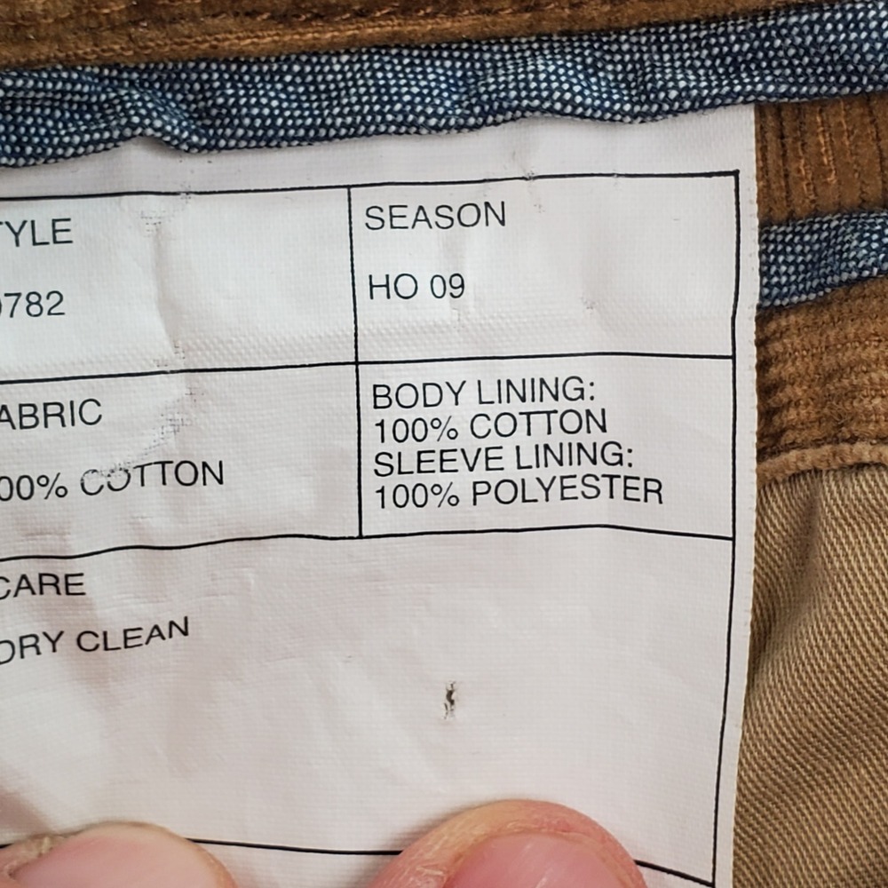 J.Crew Corduroy Blazer Mens Medium Tan 2-Button Sport Coat 100% Cotton HO 09 - Picture 12 of 13